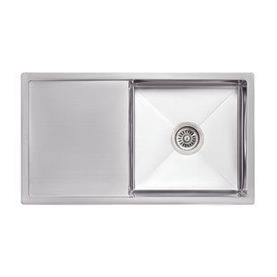 Мийка для кухні інтегрована Lidz Handmade H7844 (LDH7844LBRU35388) Brushed Steel 3,0/0,8 мм LDH7844LBRU35388 фото