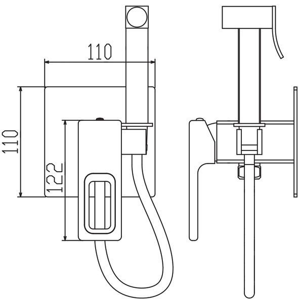 Змішувач для гігієнічного душу Koer KB2300907 Графіт (KR5983) KR5983 фото