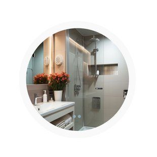 Дзеркало Qtap Taurus R800 з LED-підсвічуванням Touch, з антизапотіванням, з димером, рег. темп. кольору (3000-6500K) QT2478R807 QT2478R807 фото