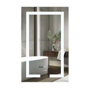 Дзеркало у ванну Mixxus HARD MR06 50x80 см з LED підсвіткою, сенсором, антифог, димером, годинником MI6657 фото