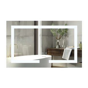 Дзеркало Mixxus HARD MR07 80&times;50 см з LED-підсвіткою, сенсором, антизапотіванням і димером MI6658 фото