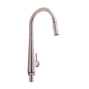Змішувач для кухні Qtap Evicka з висувним виливом QTEVI91103UN Brushed Nickel PVD QTEVI91103UN фото