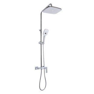 Душевая система универсальная Qtap Gemini на три потребителя (с изливом) QTGEM111CRW45687 Chrome/White QTGEM111CRW45687 фото