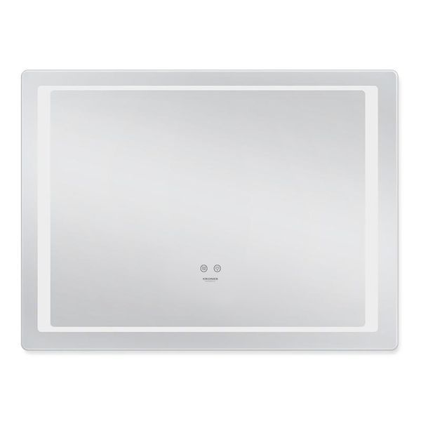 Зеркало для ванной Kroner Spiegel HR2 - 8060 прямоугольное 80x60 см с LED-подсветкой и антизапотеванием CV030033 фото