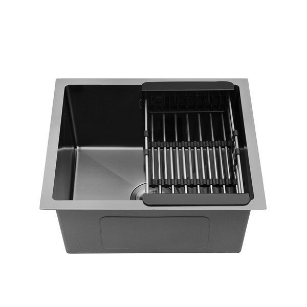 Кухонна мийка Kroner KRP Schwarze - 4843HM PVD (3.0/1.0 мм) CV022792 фото