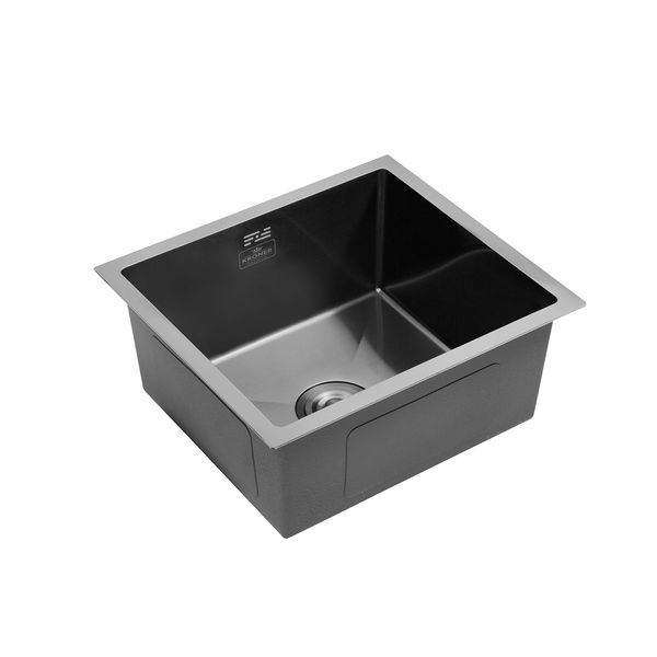 Кухонна мийка Kroner KRP Schwarze - 4843HM PVD (3.0/1.0 мм) CV022792 фото