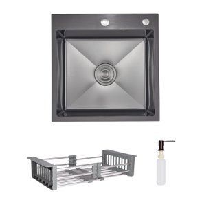 Інтегрована кухонна мийка Handmade H5050HB Black PVD Honeycomb + дозатор + кошик K01G LDH5050BDECPVD48369 фото