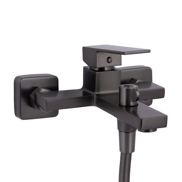 Змішувач для ванни Qtap Gemini (з душовим гарнітуром) QTGEM259GMB45684 Gunmetal Black PVD QTGEM259GMB45684 фото
