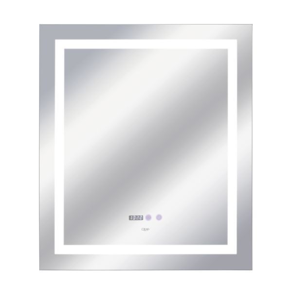 Дзеркало Qtap Mideya 700х800 з LED-підсвічуванням Touch, з антизапотіванням, з годинником, димером, рег. яскравості QT2078DCF7080W QT2078DCF7080W фото