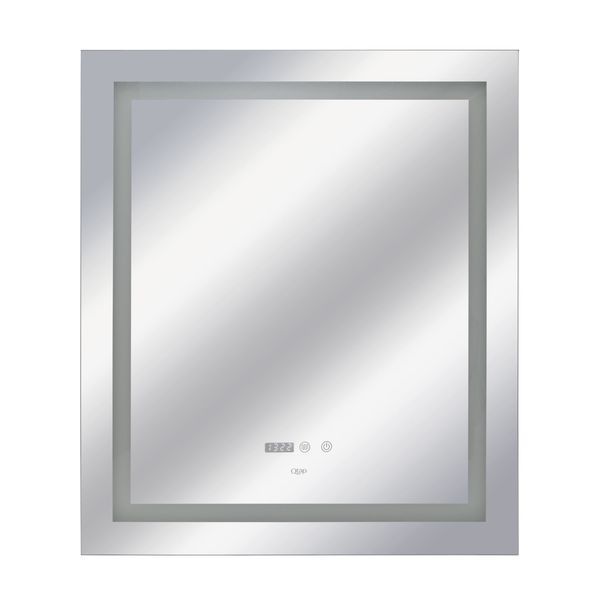 Дзеркало Qtap Mideya 700х800 з LED-підсвічуванням Touch, з антизапотіванням, з годинником, димером, рег. яскравості QT2078DCF7080W QT2078DCF7080W фото