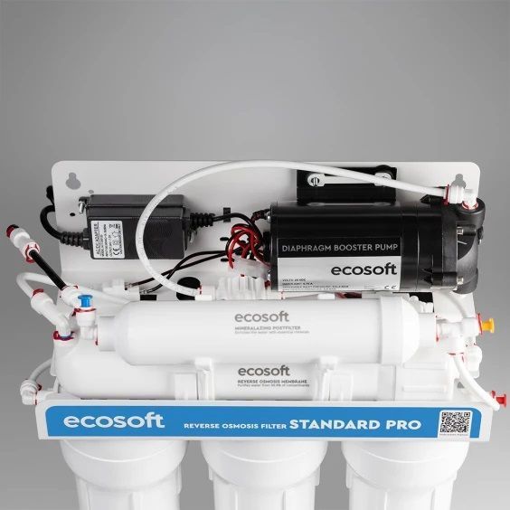 Система зворотного осмосу Ecosoft Standard PRO з насосом (для низького тиску) + мінералізація MO550MPECOSTD фото
