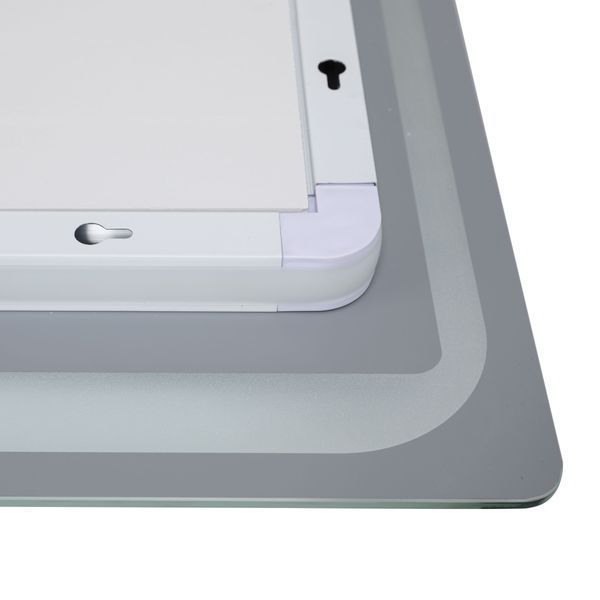 Дзеркало Qtap Mideya 1000х600 з LED-підсвічуванням Touch, з антизапотіванням, з годинником, димером, рег. яскравості QT2078NCF10060W QT2078NCF10060W фото
