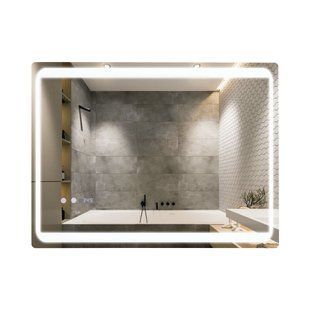 Дзеркало Qtap Mideya 800х600 з LED-підсвічуванням Touch, з антизапотіванням, з годинником, димером, рег. яскравості QT2078NCF8060W QT2078NCF8060W фото