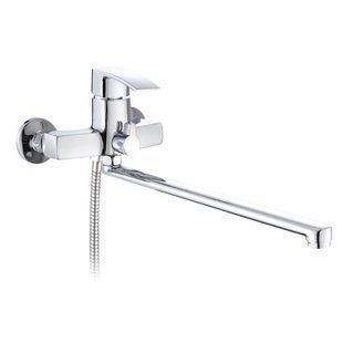 Змішувач для ванни Qtap Swan Eco з довгим поворотним виливом (з душовим гарнітуром) QTSWA2601CRM45533 Chrome QTSWA2601CRM45533 фото