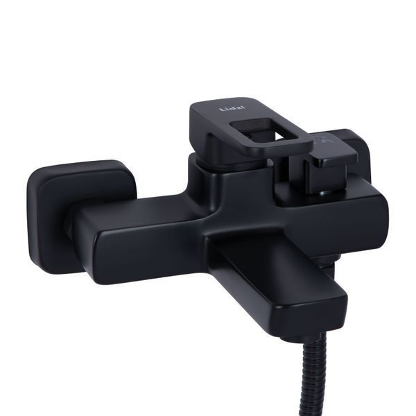 Змішувач для ванни Lidz Wawel 006 (з душовим гарнітуром) (k35) LDWAW006BLA45393 Black LDWAW006BLA45393 фото